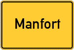 Place name sign Manfort