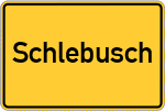 Place name sign Schlebusch