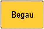 Place name sign Begau, Siedlung