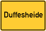 Place name sign Duffesheide