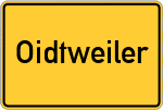 Place name sign Oidtweiler