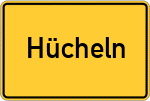 Place name sign Hücheln