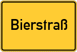Place name sign Bierstraß