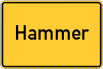 Place name sign Hammer, Kreis Monschau