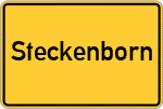 Place name sign Steckenborn