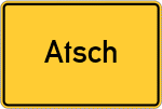 Place name sign Atsch, Rheinland