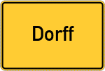 Place name sign Dorff