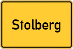 Place name sign Stolberg, Rheinland