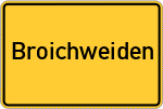 Place name sign Broichweiden