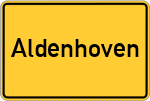 Place name sign Aldenhoven