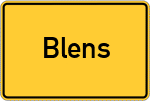 Place name sign Blens