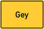 Place name sign Gey