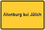 Place name sign Altenburg bei Jülich
