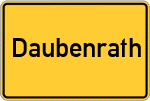 Place name sign Daubenrath