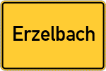 Place name sign Erzelbach, Gut