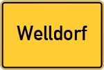 Place name sign Welldorf