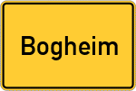 Place name sign Bogheim