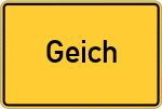 Place name sign Geich