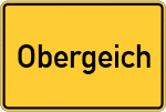 Place name sign Obergeich