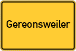 Place name sign Gereonsweiler