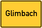 Place name sign Glimbach