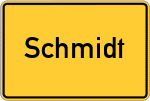 Place name sign Schmidt, Eifel
