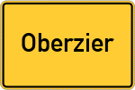 Place name sign Oberzier
