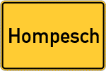 Place name sign Hompesch