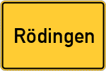 Place name sign Rödingen, Kreis Jülich