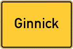 Place name sign Ginnick