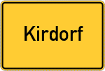 Place name sign Kirdorf