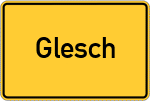 Place name sign Glesch