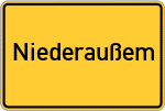 Place name sign Niederaußem