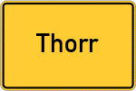 Place name sign Thorr