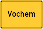 Place name sign Vochem