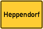 Place name sign Heppendorf