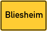 Place name sign Bliesheim