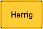 Place name sign Herrig