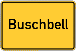 Place name sign Buschbell