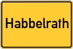 Place name sign Habbelrath