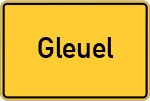 Place name sign Gleuel