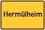 Place name sign Hermülheim