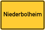 Place name sign Niederbolheim