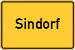 Place name sign Sindorf