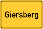 Place name sign Giersberg