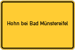 Place name sign Hohn bei Bad Münstereifel