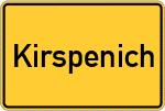 Place name sign Kirspenich