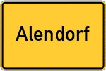 Place name sign Alendorf