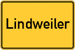 Place name sign Lindweiler