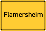 Place name sign Flamersheim